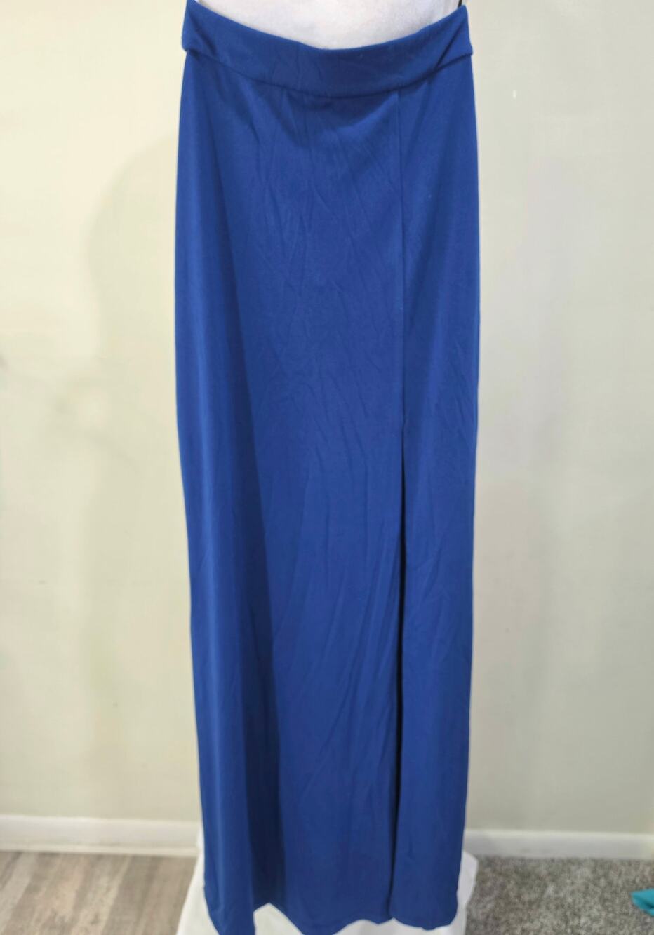Speechless Teens Juniors Royal Blue Side Slit Maxi Skirt Size 1 NWOT